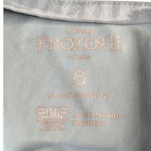 Disney Frozen 2 Elsa Themed Blue Lightweight Nightgown Size 6 - Picture 10 of 12
